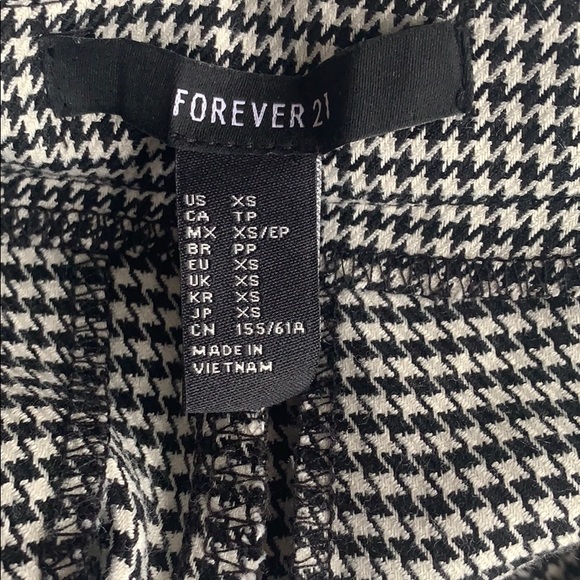 Forever 21 black and white check pants size XS - Picture 10 of 11